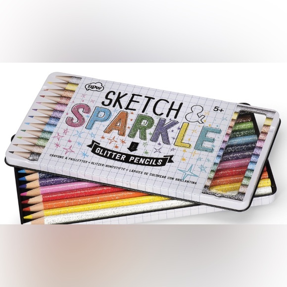 💛3/$15 NPW Gifts Sketch and Sparkle Glitter Pencils - Picture 1 of 4